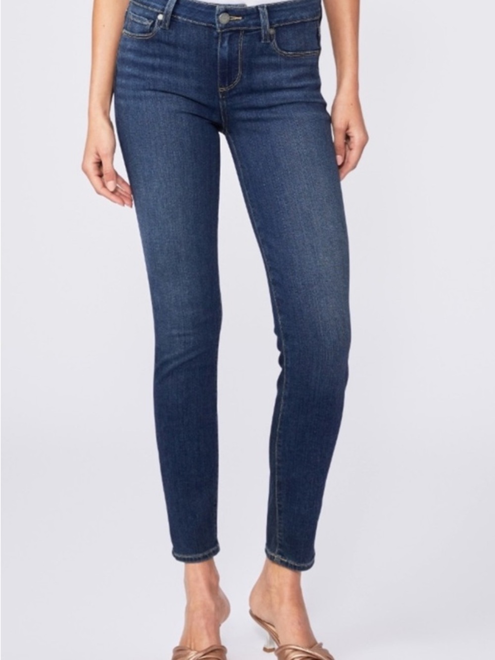 PAIGE Verdugo Ankle Skinny Dark Blue High-Rise Jeans sz 29 - Picture 2 of 9